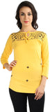Wajbee Casual 3/4 Sleeve Solid Women's Top
