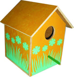 Scrap Wood Birdhouse SURA-YELLOW-1 Bird House