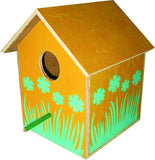 Scrap Wood Birdhouse SURA-YELLOW-1 Bird House
