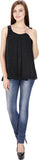 SVT ADA COLLECTIONS Casual Sleeveless Solid Women's Black Top