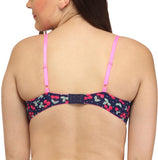 Secret Wish Cherry Print Navy Underwired Women's Full Coverage Bra