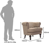 Durian Fabric 1 Seater Sofa