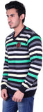 AUSTIN WOOD Striped V-neck Casual Men's Sweater