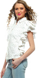 Ozel Studio Casual Short Sleeve Solid Women's Top