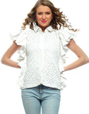 Ozel Studio Casual Short Sleeve Solid Women's Top