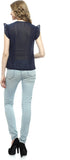 Ozel Studio Casual Sleeveless Solid Women's Top