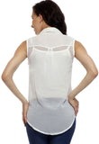 Ozel Studio Casual Sleeveless Solid Women's Top