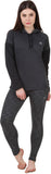 Creez Solid Women's Charcoal Full Length Sports Tights