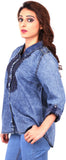 Concepts Women's Embroidered Casual Denim Shirt