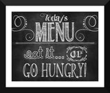 Tallenge Art For Kitchen - Today's Menu - Premium Quality A3 Size Framed Poster Paper Print
