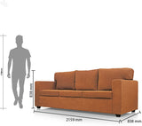 Comfort Couch Engineered Wood 3 Seater Sofa