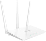 Tenda F3 300mbps Wireless Router, With 3 Fixed Antenna, 3lan, 1wan Port