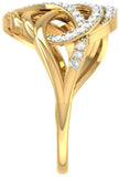 Jewels5 Helma Gold Diamond 18 K Ring