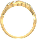 Jewels5 Helma Gold Diamond 18 K Ring