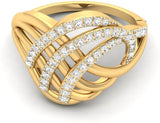 Jewels5 Helma Gold Diamond 18 K Ring