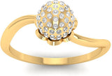 Jewels5 Aphrodite Gold Diamond 18 K Ring