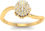 Jewels5 Aphrodite Gold Diamond 18 K Ring