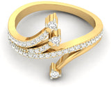 Jewels5 Olivoa Gold Diamond 18 K Ring