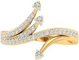 Jewels5 Olivoa Gold Diamond 18 K Ring