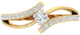 Jewels5 Petra Gold Diamond 18 K Ring