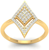 Jewels5 Alena Yellow Gold Diamond 18 K Ring