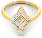 Jewels5 Alena Yellow Gold Diamond 18 K Ring