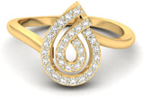 Jewels5 Hartlyn Yellow Gold Diamond 18 K Ring