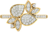 Jewels5 Jaelyn Yellow Gold Diamond 18 K Ring