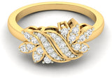 Jewels5 Karasel Yellow Gold Diamond 18 K Ring
