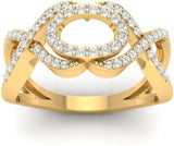 Jewels5 Makale Yellow Gold Diamond 18 K Ring