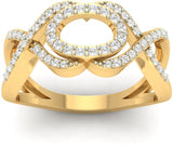 Jewels5 Makale Yellow Gold Diamond 18 K Ring