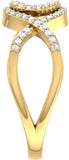 Jewels5 Makale Yellow Gold Diamond 18 K Ring