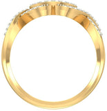 Jewels5 Makale Yellow Gold Diamond 18 K Ring