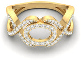 Jewels5 Makale Yellow Gold Diamond 18 K Ring