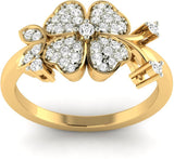 Jewels5 Shawnita Yellow Gold Diamond 18 K Ring