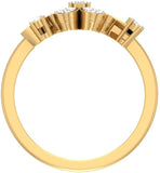 Jewels5 Shawnita Yellow Gold Diamond 18 K Ring
