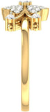 Jewels5 Shawnita Yellow Gold Diamond 18 K Ring