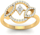 Jewels5 Sunnie Yellow Gold Diamond 18 K Ring