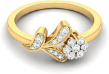 Jewels5 Tanessa Yellow Gold Diamond 18 K Ring