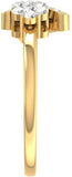 Jewels5 Tanessa Yellow Gold Diamond 18 K Ring