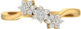 Jewels5 Adan Yellow Gold Diamond 18 K Ring