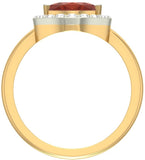 Jewels5 Yellow Gold Diamond 18 K Ring