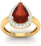 Jewels5 Yellow Gold Diamond 18 K Ring