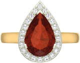 Jewels5 Yellow Gold Diamond 18 K Ring