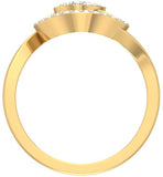 Jewels5 Allene Yellow Gold Diamond 18 K Ring