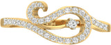 Jewels5 Tirion Yellow Gold Diamond 18 K Ring