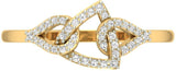Jewels5 Daliah Yellow Gold Diamond 18 K Ring