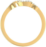 Jewels5 Daliah Yellow Gold Diamond 18 K Ring