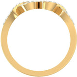 Jewels5 Davita Yellow Gold Diamond 18 K Ring