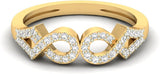 Jewels5 Davita Yellow Gold Diamond 18 K Ring